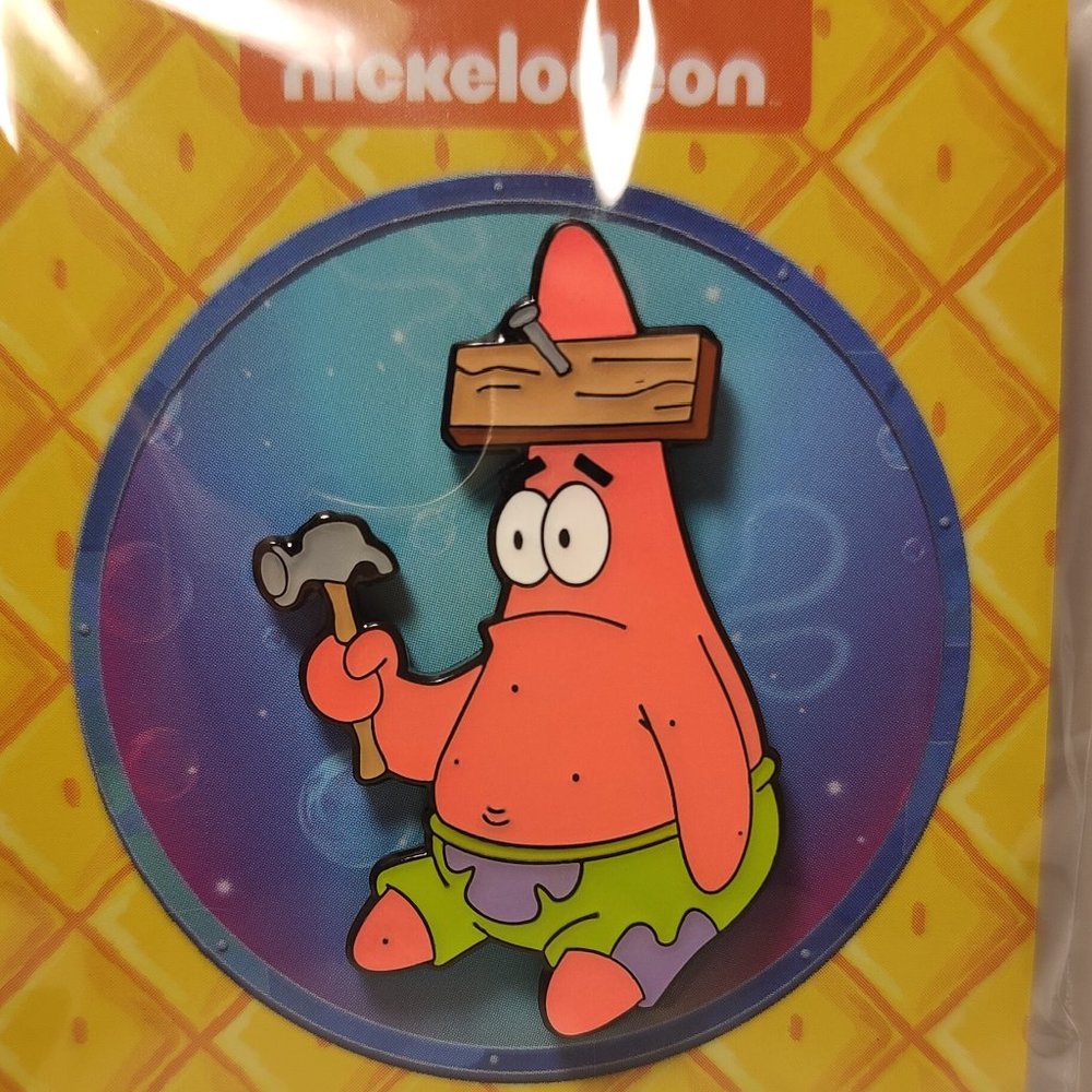 Patrick Star Board On Head Enamel Pin Official Spongebob Squarepants Collectible